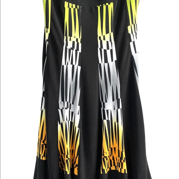 πSZ 10β’FRANK LYMAN DESIGN SLEEVELESS A-LINE FLOWY SWING MIDI DRESSπ - Picture 2 of 8